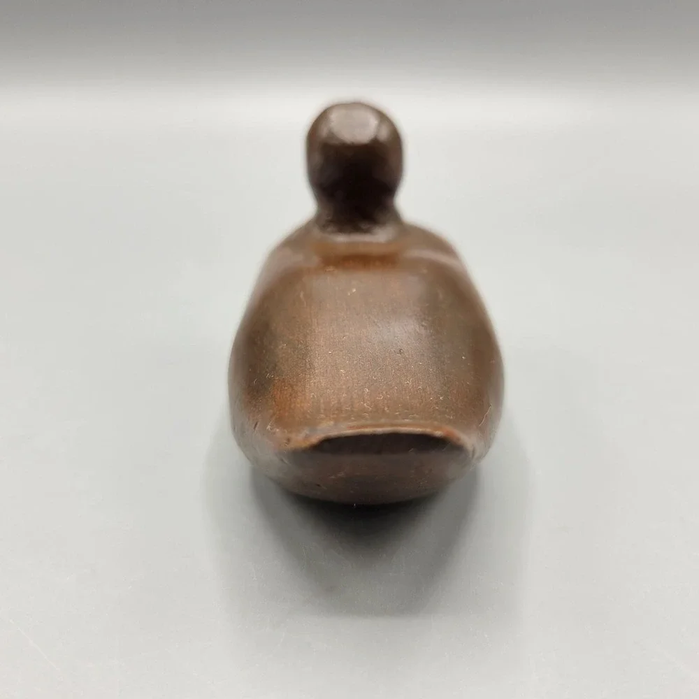Vintage Hand Carved Wooden Duck Figurine Signed Larson 1978 1.75